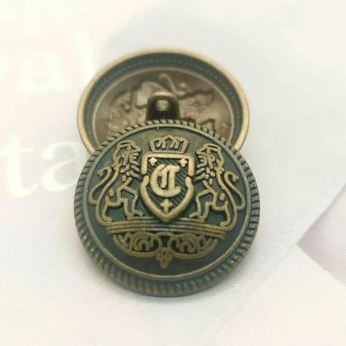 Metallknöpfe, Kronenmuster, golden, britischer College-Stil, Designer, handgefertigt, Luxus-Kleidungsstück, Nähzubehör, DIY-Knöpfe, 6 Stück, 22–20 mm, 6 Stü Metallknöpfe, Kronenmuster, golden, britischer College-Stil, Designer, handgefertigt, Luxus-Kleidungsstück, Nähzubehör, DIY-Knöpfe, 6 Stück, 22–20 mm, 6 Stü von TBSKUY