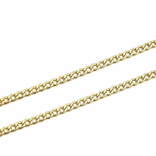 Meter Edelstahlketten, Goldfarbene Kugelperlen, kubanische Gliederketten, Lot für Halsketten, Armbänder, Zubehör, DIY-Schmuckherstellung-Gold_c Meter Edelstahlketten, Goldfarbene Kugelperlen, kubanische Gliederketten, Lot für Halsketten, Armbänder, Zubehör, DIY-Schmuckherstellung-Gold_c von TBSKUY