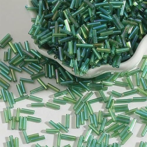 Mix Color 300 Stück 2 x 7 mm Twist Lose Glasperlen Spacer Tube Leptospira Perlen für Schmuckherstellung DIY Kleidungsstück Nähzubehör-01 Dunkelgrün Mix Color 300 Stück 2 x 7 mm Twist Lose Glasperlen Spacer Tube Leptospira Perlen für Schmuckherstellung DIY Kleidungsstück Nähzubehör-01 Dunkelgrün von TBSKUY