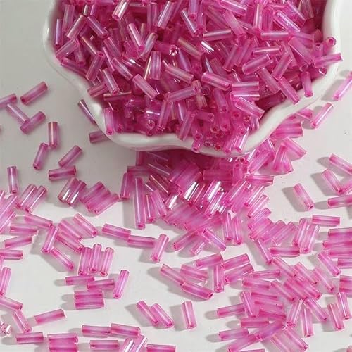 Mix Color 300 Stück 2 x 7 mm Twist Lose Glasperlen Spacer Tube Leptospira Perlen für Schmuckherstellung DIY Kleidungsstück Nähzubehör-01 Fuchsia Mix Color 300 Stück 2 x 7 mm Twist Lose Glasperlen Spacer Tube Leptospira Perlen für Schmuckherstellung DIY Kleidungsstück Nähzubehör-01 Fuchsia von TBSKUY