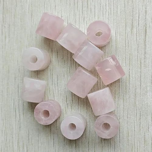 Mode Naturstein große Loch gemischt Zylinderform Perlen 16mm x 16mm für Schmuck Zubehör machen 12 Stück - Rosenquarz Stein Mode Naturstein große Loch gemischt Zylinderform Perlen 16mm x 16mm für Schmuck Zubehör machen 12 Stück - Rosenquarz Stein von TBSKUY