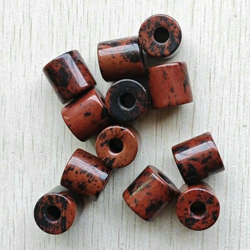 Mode Naturstein große Loch gemischt Zylinderform Perlen 16mm x 16mm für Schmuck Zubehör machen 12 Stück - goldenen Schwan Mode Naturstein große Loch gemischt Zylinderform Perlen 16mm x 16mm für Schmuck Zubehör machen 12 Stück - goldenen Schwan von TBSKUY