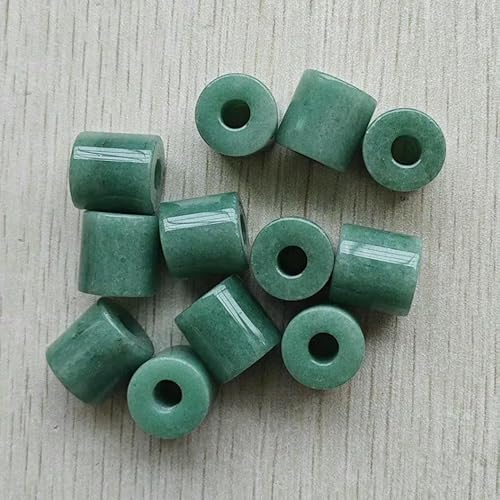 Mode Naturstein große Loch gemischt Zylinderform Perlen 16mm x 16mm für Schmuck Zubehör machen 12 Stück - grün Aventurin Mode Naturstein große Loch gemischt Zylinderform Perlen 16mm x 16mm für Schmuck Zubehör machen 12 Stück - grün Aventurin von TBSKUY