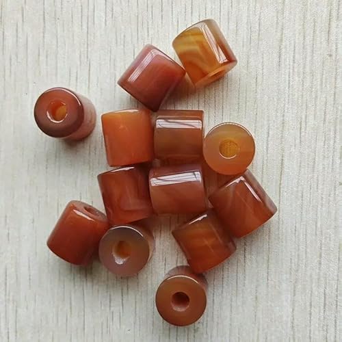 Mode Naturstein großes Loch gemischt Zylinderform Perlen 16mm x 16mm für Schmuck Zubehör machen 12 Stück - rot Achat Mode Naturstein großes Loch gemischt Zylinderform Perlen 16mm x 16mm für Schmuck Zubehör machen 12 Stück - rot Achat von TBSKUY