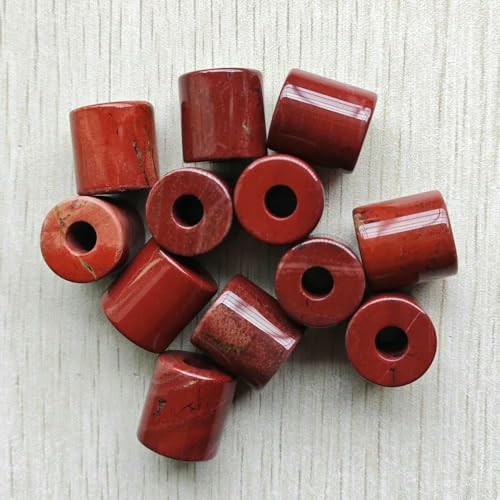 Mode Naturstein großes Loch gemischt Zylinderform Perlen 16mm x 16mm für Schmuck Zubehör machen 12 Stück - roter Jaspis Mode Naturstein großes Loch gemischt Zylinderform Perlen 16mm x 16mm für Schmuck Zubehör machen 12 Stück - roter Jaspis von TBSKUY