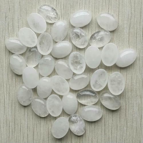Mode naturstein gemischten Oval CAB CABOCHON perlen für Schmuck & Kleidung Zubehör 13x18mm großhandel 30 teile/los-weiß kristall Mode naturstein gemischten Oval CAB CABOCHON perlen für Schmuck & Kleidung Zubehör 13x18mm großhandel 30 teile/los-weiß kristall von TBSKUY