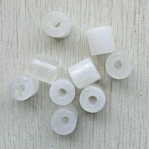 Mode naturstein großes loch gemischt zylinderform perlen 16mm x 16mm für schmuck zubehör machen 12 stücke-weiß kristall Mode naturstein großes loch gemischt zylinderform perlen 16mm x 16mm für schmuck zubehör machen 12 stücke-weiß kristall von TBSKUY