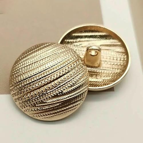 Modische, schlichte goldene Metallknöpfe für Kleidung, Mäntel, Jacken, Nähzubehör, Nähknöpfe, DIY-Bastelbedarf, 6 Stück, 1–23,0 mm, 6 Stück Modische, schlichte goldene Metallknöpfe für Kleidung, Mäntel, Jacken, Nähzubehör, Nähknöpfe, DIY-Bastelbedarf, 6 Stück, 1–23,0 mm, 6 Stück von TBSKUY