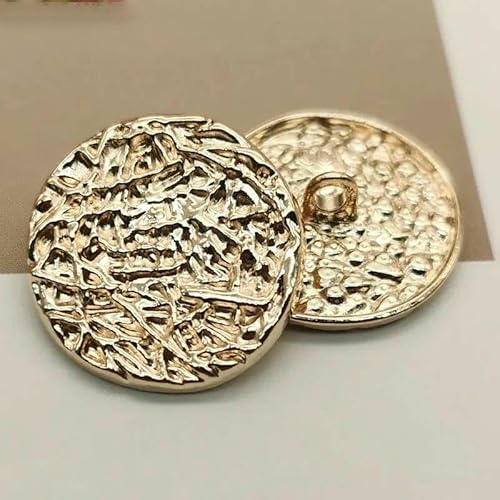 Modische, schlichte goldene Metallknöpfe für Kleidung, Mäntel, Jacken, Nähzubehör, Nähknöpfe, DIY-Bastelbedarf, 6 Stück, 2–23,0 mm, 6 Stück Modische, schlichte goldene Metallknöpfe für Kleidung, Mäntel, Jacken, Nähzubehör, Nähknöpfe, DIY-Bastelbedarf, 6 Stück, 2–23,0 mm, 6 Stück von TBSKUY