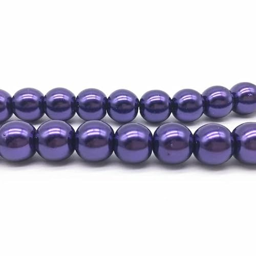 NEU 4/6/8/10 mm runde Perlen, lose Glasperlen, Abstandsperlen für die Schmuckherstellung, DIY, handgefertigtes Armbandzubehör, 05–4,0 mm (100 Stück) von TBSKUY