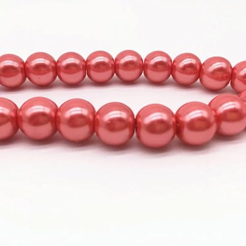 NEU 4/6/8/10 mm runde Perlen, lose Glasperlen, Abstandsperlen für die Schmuckherstellung, DIY, handgefertigtes Armbandzubehör, 06–8 mm (30 Stück) von TBSKUY