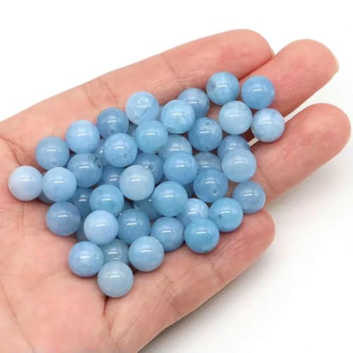 Natürliche Citrin-Steinperle zur Schmuckherstellung, glatter, runder Edelstein, DIY-Perlen für Armband-Halskettenzubehör, 4, 6, 8, 10 mm, Aquamarin, 6 mm, 56–60 Stück Natürliche Citrin-Steinperle zur Schmuckherstellung, glatter, runder Edelstein, DIY-Perlen für Armband-Halskettenzubehör, 4, 6, 8, 10 mm, Aquamarin, 6 mm, 56–60 Stück von TBSKUY