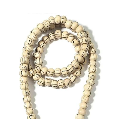 Natürliche Holzperlen, rund, oval, Abstandsperlen aus Holz für Schmuck, Armbänder, Halsketten, DIY-Charm, Rosenkranz, Kugelzubehör-T7465MI06- von TBSKUY