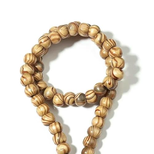 Natürliche Holzperlen, rund, oval, Abstandsperlen aus Holz für Schmuck, Armbänder, Halsketten, DIY-Charm, Rosenkranz, Kugelzubehör-T7468YE08- von TBSKUY