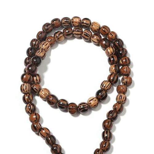 Natürliche Holzperlen, rund, oval, Abstandsperlen aus Holz für Schmuck, Armbänder, Halsketten, DIY-Charm, Rosenkranz, Kugelzubehör-T7470DBW06- von TBSKUY