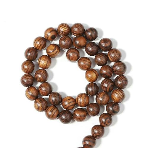 Natürliche Holzperlen, rund, oval, Abstandsperlen aus Holz für Schmuck, Armbänder, Halsketten, DIY-Charm, Rosenkranz, Kugelzubehör-T7761BW08- von TBSKUY