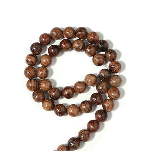 Natürliche Holzperlen, rund, oval, Abstandsperlen aus Holz für Schmuck, Armbänder, Halsketten, DIY-Charm, Rosenkranz, Kugelzubehör-T7762BW08- von TBSKUY