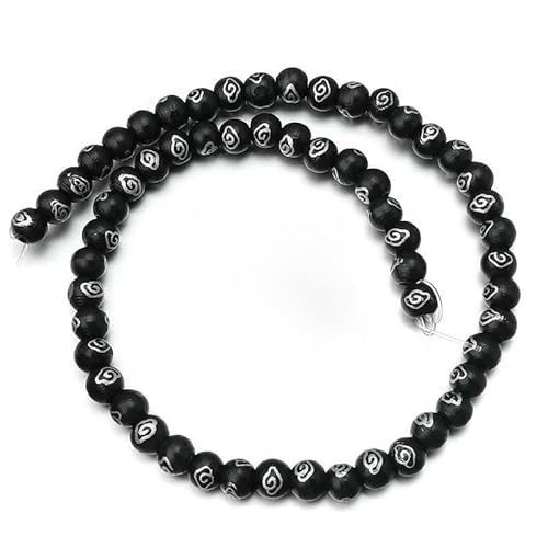 Natürliche Holzperlen, rund, oval, Abstandsperlen aus Holz für Schmuck, Armbänder, Halsketten, DIY-Charm, Rosenkranz, Kugelzubehör-T9097BK08- von TBSKUY