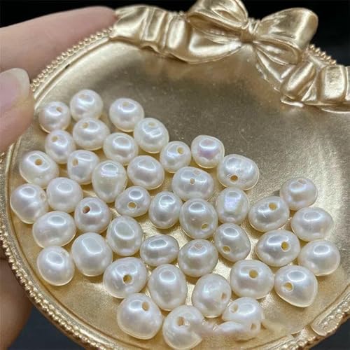 Natürliche Süßwasserperlen, 8–9 mm, kartoffelförmige lose Perlen zur Herstellung von Schmuck, DIY-Armband, Halskettenzubehör, 8–9 mm weiße Perle, 10 Stück Natürliche Süßwasserperlen, 8–9 mm, kartoffelförmige lose Perlen zur Herstellung von Schmuck, DIY-Armband, Halskettenzubehör, 8–9 mm weiße Perle, 10 Stück von TBSKUY