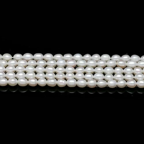 Natürliche Süßwasserperlen in Reisform, lose Perlen für die Herstellung eleganter Halsketten, Armbänder, Schmuck, AAA, 8–9 mm von TBSKUY
