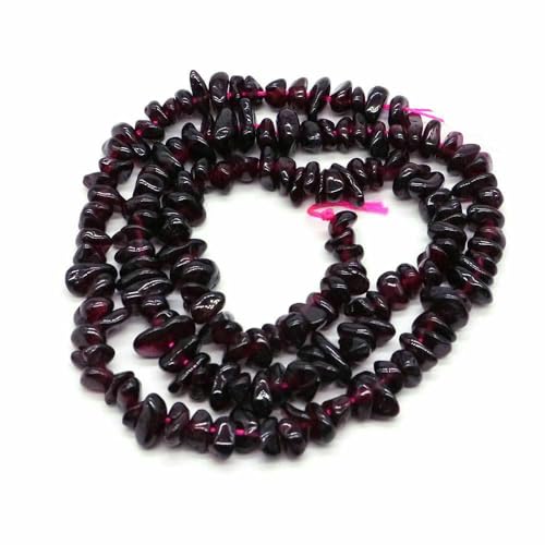 Natürliche lila Lepidolith-Kristallsteinperlen, Freiform-Chips, Kies für Party, DIY, Basteln, Halsketten, Armbänder, Schmuckherstellung, Granat, 20 Stück (ca. 81 cm) von TBSKUY