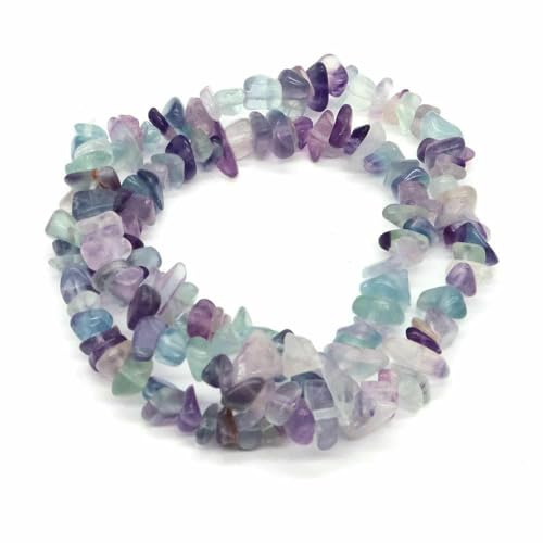 Natürliche lila Lepidolith-Kristallsteinperlen, Freiform-Chips, Kies für Partys, Basteln, Halsketten, Armbänder, Schmuckherstellung, Fluorit, 20 Stück (ca. 81 cm) von TBSKUY