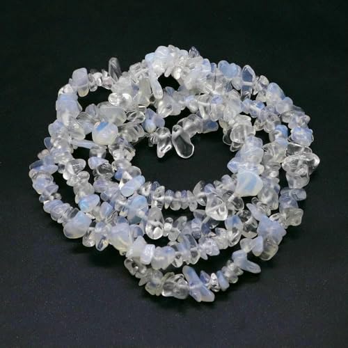 Natürliche lila Lepidolith-Kristallsteinperlen, Freiform-Chips, Kies für Partys, Basteln, Halsketten, Armbänder, Schmuckherstellung, Opalit, 10 Stück (ca. 81 cm) von TBSKUY