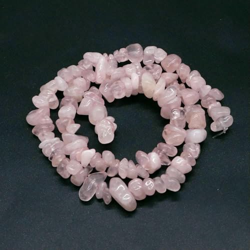 Natürliche lila Lepidolith-Kristallsteinperlen, Freiform-Chips, Kies für Partys, Basteln, Halsketten, Armbänder, Schmuckherstellung, Rosenquarz, 10 Stück (ca. 81 cm) von TBSKUY