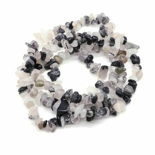 Natürliche lila Lepidolith-Kristallsteinperlen, Freiform-Chips, Kies für Partys, Basteln, Halsketten, Armbänder, Schmuckherstellung – Rutilquarz – 10 Stück (ca. 81 cm) von TBSKUY