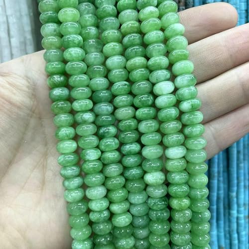 Natürlicher Edelstein, Morganit, Angelit, Jade, Aquamarin, Acer-Perlen zur Schmuckherstellung, DIY-Armband, Halskette, Zubehör, 10–5 x 8 mm, 35 Stück Natürlicher Edelstein, Morganit, Angelit, Jade, Aquamarin, Acer-Perlen zur Schmuckherstellung, DIY-Armband, Halskette, Zubehör, 10–5 x 8 mm, 35 Stück von TBSKUY