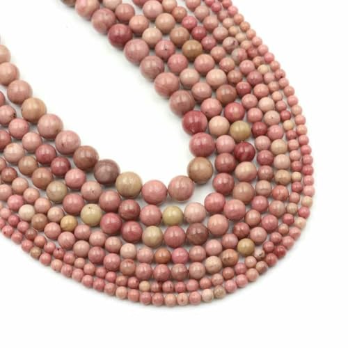 Natürlicher rosa Rhodochrosit, lose, runde Edelsteinperlen, DIY-Halskette, Armband, Schmuckanhänger, Zubehör, 4, 6, 8, 10 mm, rosa Rhodonit, 10 mm, 36 bis 37 Stück Natürlicher rosa Rhodochrosit, lose, runde Edelsteinperlen, DIY-Halskette, Armband, Schmuckanhänger, Zubehör, 4, 6, 8, 10 mm, rosa Rhodonit, 10 mm, 36 bis 37 Stück von TBSKUY