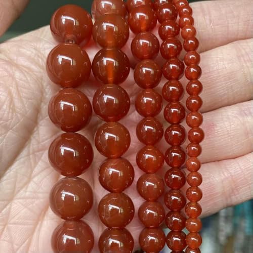 Naturstein, 4–10 mm, rote Achate, Turmalin, Tigerauge, Jade, Jaspis, lose Perlen zur Schmuckherstellung, DIY-Armbänder, Zubehör, 15 Zoll, Roter Achat, 6 mm, ca. 58 Stück Naturstein, 4–10 mm, rote Achate, Turmalin, Tigerauge, Jade, Jaspis, lose Perlen zur Schmuckherstellung, DIY-Armbänder, Zubehör, 15 Zoll, Roter Achat, 6 mm, ca. 58 Stück von TBSKUY
