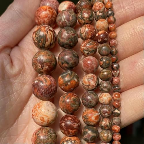 Naturstein, 4–10 mm, rote Achate, Turmalin, Tigerauge, Jade, Jaspis, lose Perlen zur Schmuckherstellung, DIY-Armbänder, Zubehör, 15 Zoll, Roter Leopard, 8 mm, ca. 45 Stück Naturstein, 4–10 mm, rote Achate, Turmalin, Tigerauge, Jade, Jaspis, lose Perlen zur Schmuckherstellung, DIY-Armbänder, Zubehör, 15 Zoll, Roter Leopard, 8 mm, ca. 45 Stück von TBSKUY