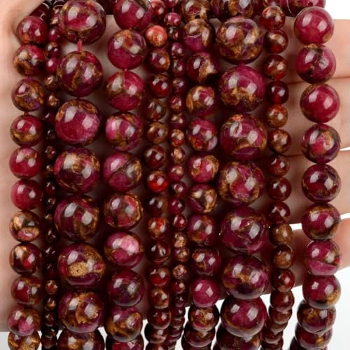 Naturstein, 4–10 mm, rote Achate, Turmalin, Tigerauge, Jade, Jaspis, lose Perlen zur Schmuckherstellung, DIY-Armbänder, Zubehör, 15 Zoll, rotes Cloisonné, 10 mm, ca. 37 Stück Naturstein, 4–10 mm, rote Achate, Turmalin, Tigerauge, Jade, Jaspis, lose Perlen zur Schmuckherstellung, DIY-Armbänder, Zubehör, 15 Zoll, rotes Cloisonné, 10 mm, ca. 37 Stück von TBSKUY