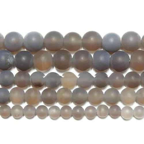 Naturstein, matt, Tigerauge, Achat, Jaspis, Türkis, runde lose Perlen, 38,1 cm Strang, 6, 8, 10 mm, Auswahlgröße: Grauer Achat, 6 mm, 59 bis 63 Stück Naturstein, matt, Tigerauge, Achat, Jaspis, Türkis, runde lose Perlen, 38,1 cm Strang, 6, 8, 10 mm, Auswahlgröße: Grauer Achat, 6 mm, 59 bis 63 Stück von TBSKUY