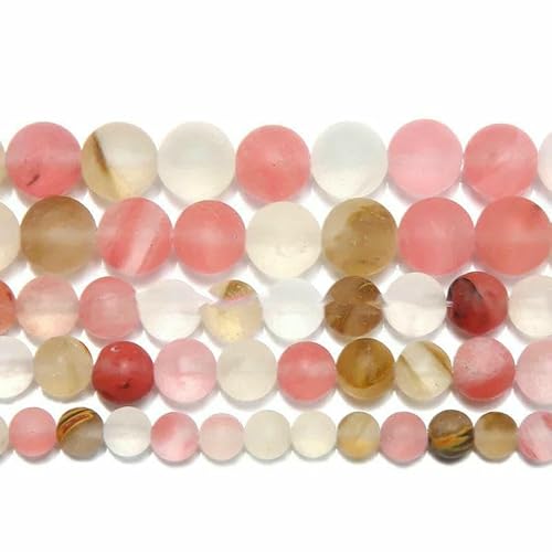 Naturstein, matt, Tigerauge, Achat, Jaspis, Türkis, runde lose Perlen, 38,1 cm Strang, 6, 8, 10 mm, Pickgröße, Kirschquarz, 6 mm, 59 bis 63 Stück Naturstein, matt, Tigerauge, Achat, Jaspis, Türkis, runde lose Perlen, 38,1 cm Strang, 6, 8, 10 mm, Pickgröße, Kirschquarz, 6 mm, 59 bis 63 Stück von TBSKUY