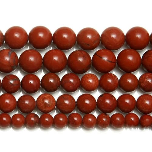 Naturstein, roter Jaspis, runde lose Perlen, 38,1 cm Strang, 3, 4, 6, 8, 10, 12 mm, Auswahlgröße für Schmuckherstellung, DIY, 4,0 mm, 85 bis 95 Stück Naturstein, roter Jaspis, runde lose Perlen, 38,1 cm Strang, 3, 4, 6, 8, 10, 12 mm, Auswahlgröße für Schmuckherstellung, DIY, 4,0 mm, 85 bis 95 Stück von TBSKUY