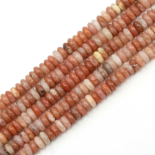 Naturstein-Rondelle, Jade-Quarz, Howlith, Mineral, lose Abstandshalter, Abakus-Perlen für Schmuckherstellung, DIY-Armbänder, Halsketten, 4 x 2 mm, Sesamroter Stein, 4 x 2 mm, 170 Stück Naturstein-Rondelle, Jade-Quarz, Howlith, Mineral, lose Abstandshalter, Abakus-Perlen für Schmuckherstellung, DIY-Armbänder, Halsketten, 4 x 2 mm, Sesamroter Stein, 4 x 2 mm, 170 Stück von TBSKUY