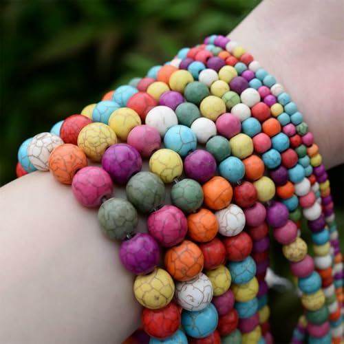 Natursteinperlen, 4, 6, 8, 10 mm, Aquamarin, Lava, Türkis, Achat, Quarz, Jaspis, Kristalle, Perlen zur Schmuckherstellung, DIY-Halskette, farbige Türkise, 10 mm, 34 bis 37 Stück Natursteinperlen, 4, 6, 8, 10 mm, Aquamarin, Lava, Türkis, Achat, Quarz, Jaspis, Kristalle, Perlen zur Schmuckherstellung, DIY-Halskette, farbige Türkise, 10 mm, 34 bis 37 Stück von TBSKUY