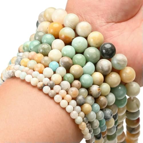 Natursteinperlen, 4, 6, 8, 10 mm, Aquamarin, Lava, Türkis, Achat, Quarz, Jaspis, Kristalle, Perlen zur Schmuckherstellung, DIY-Halskette – Amazonitperlen – 10 mm, 34 bis 37 St Natursteinperlen, 4, 6, 8, 10 mm, Aquamarin, Lava, Türkis, Achat, Quarz, Jaspis, Kristalle, Perlen zur Schmuckherstellung, DIY-Halskette – Amazonitperlen – 10 mm, 34 bis 37 St von TBSKUY