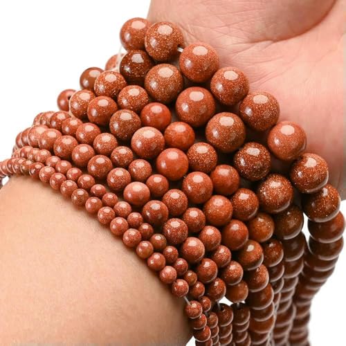 Natursteinperlen, 4, 6, 8, 10 mm, Aquamarin, Lava, Türkis, Achat, Quarz, Jaspis, Kristalle, Perlen zur Schmuckherstellung, DIY-Halskette – Goldsandperlen – 4,0 mm, 89 bis 91 Stück Natursteinperlen, 4, 6, 8, 10 mm, Aquamarin, Lava, Türkis, Achat, Quarz, Jaspis, Kristalle, Perlen zur Schmuckherstellung, DIY-Halskette – Goldsandperlen – 4,0 mm, 89 bis 91 Stück von TBSKUY