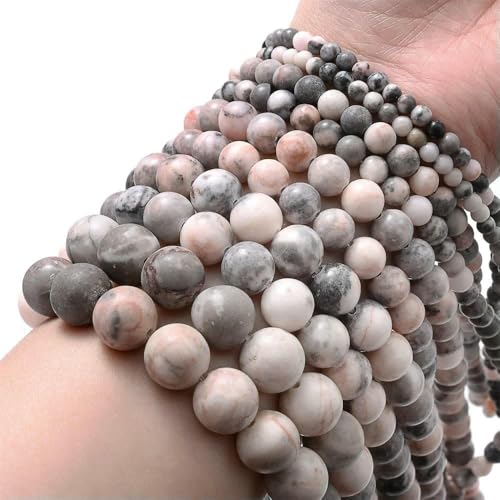 Natursteinperlen, 4, 6, 8, 10 mm, Aquamarin, Lava, Türkis, Achat, Quarz, Jaspis, Kristalle, Perlen zur Schmuckherstellung, DIY-Halskette – Rosa Zebra-Jaspis – 8 mm, 45 bis 46 Stück Natursteinperlen, 4, 6, 8, 10 mm, Aquamarin, Lava, Türkis, Achat, Quarz, Jaspis, Kristalle, Perlen zur Schmuckherstellung, DIY-Halskette – Rosa Zebra-Jaspis – 8 mm, 45 bis 46 Stück von TBSKUY