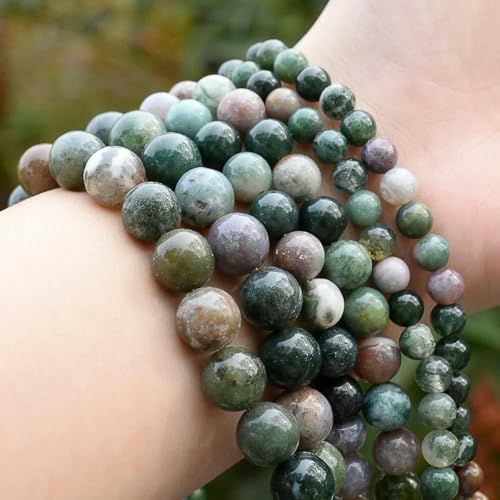 Natursteinperlen, 4, 6, 8, 10 mm, Aquamarin, Lava, Türkis, Achat, Quarz, Jaspis, Kristalle, Perlen zur Schmuckherstellung, DIY-Halskette – indische Achate, Perlen – 4,0 mm, 89 Natursteinperlen, 4, 6, 8, 10 mm, Aquamarin, Lava, Türkis, Achat, Quarz, Jaspis, Kristalle, Perlen zur Schmuckherstellung, DIY-Halskette – indische Achate, Perlen – 4,0 mm, 89 von TBSKUY