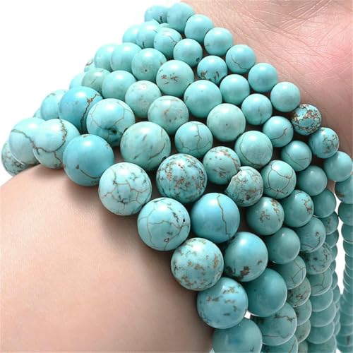 Natursteinperlen, 4, 6, 8, 10 mm, Aquamarin, Lava, Türkis, Achate, Quarz, Jaspis, Kristalle, Perlen zur Schmuckherstellung, DIY-Halskette – Blaue Türkise – 6 mm, 59 bis 61 Stü Natursteinperlen, 4, 6, 8, 10 mm, Aquamarin, Lava, Türkis, Achate, Quarz, Jaspis, Kristalle, Perlen zur Schmuckherstellung, DIY-Halskette – Blaue Türkise – 6 mm, 59 bis 61 Stü von TBSKUY