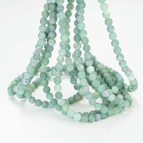 Natursteinperlen, Tigerauge, Achate, Amazonit, Jade, Mondstein, Quarz, Lavaperlen zur Schmuckherstellung, DIY-Armbandzubehör – verwitterter Achat – 10 mm (ca. 35) von TBSKUY