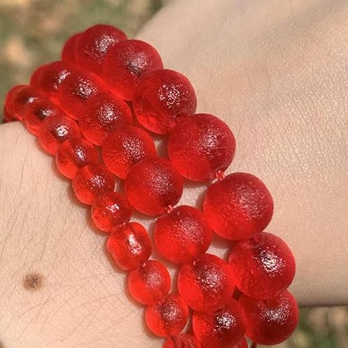 Natursteinperlen, tschechisches Meteoriten-Einschlagglas, runde lose Perlen für die Schmuckherstellung, DIY-Armbandzubehör, 15 Zoll, 6/8/10 mm, rot, 10 mm, 36 Stück Natursteinperlen, tschechisches Meteoriten-Einschlagglas, runde lose Perlen für die Schmuckherstellung, DIY-Armbandzubehör, 15 Zoll, 6/8/10 mm, rot, 10 mm, 36 Stück von TBSKUY