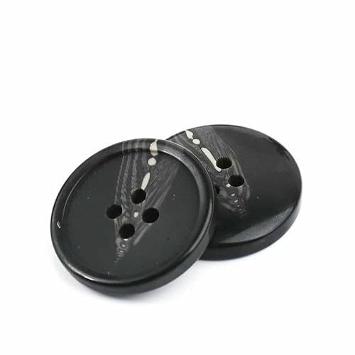 Neue 10 Stück Harz 4 Löcher Knöpfe Nähzubehör Größe Komplett für Kleidung Dekorative Knöpfe Handarbeit DIY-NK048-10-23,0 mm von TBSKUY