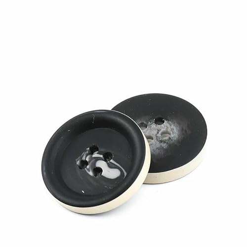 Neue 10 Stück Harzknöpfe mit 4 Löchern, Nähzubehör, Größe komplett für Kleidung, dekorative Knöpfe, handgefertigt, DIY-NK048-21-23,0 mm von TBSKUY