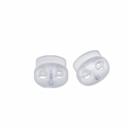 Neue 10 Stück Kordelstopper, Kordelenden, Knebelverschluss, Schnalle, Knopf, Weiß, Schwarz, Frost, Schnürsenkel, Sportbekleidung, DIY-Taschenzubehör, NO01 Clear022 Neue 10 Stück Kordelstopper, Kordelenden, Knebelverschluss, Schnalle, Knopf, Weiß, Schwarz, Frost, Schnürsenkel, Sportbekleidung, DIY-Taschenzubehör, NO01 Clear022 von TBSKUY