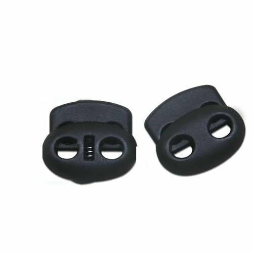 Neue 10 Stück Kordelstopper, Kordelenden, Knebelverschluss, Schnalle, Knopf, Weiß, Schwarz, Frost, Schnürsenkel, Sportbekleidung, DIY-Taschenzubehör, NO03 Black001 Neue 10 Stück Kordelstopper, Kordelenden, Knebelverschluss, Schnalle, Knopf, Weiß, Schwarz, Frost, Schnürsenkel, Sportbekleidung, DIY-Taschenzubehör, NO03 Black001 von TBSKUY